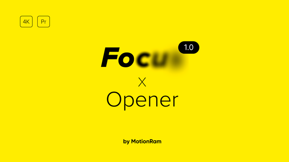 Focus Opener - for Premiere Pro | Essential Graphics