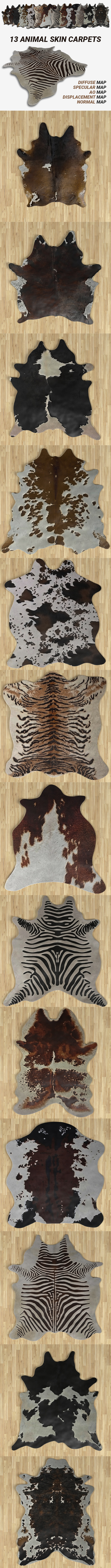 Animal Skin Carpets - 3Docean 34218612