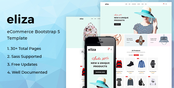 Extraordinary Eliza - Fashion Store HTML Template based on Bootstrap 5