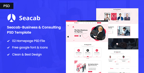 Seacab-Creative Agency PSD Template