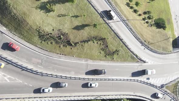 Cars on the Road Aerial View alt
