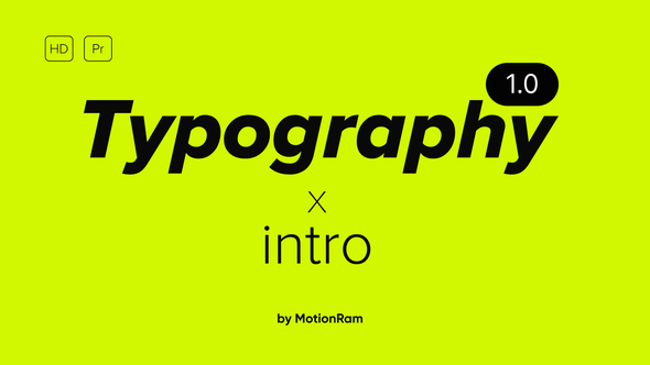 Typography Intro - for Premiere Pro | Essential Graphics