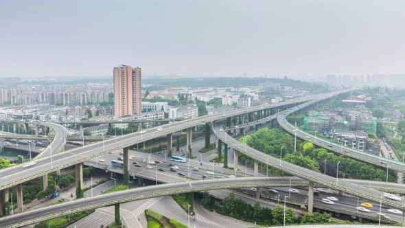 Time Lapse of Grade Separation bridge.NanJing,China. alt