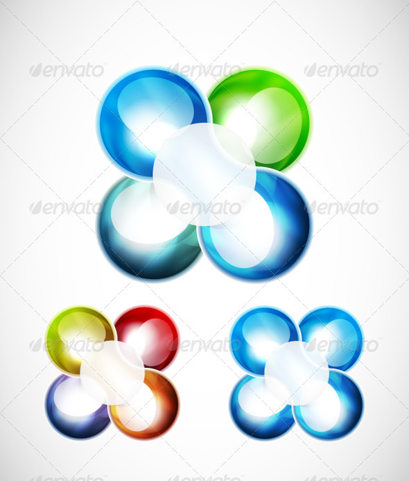 Abstract High Technology Shapes - Characters Vectors