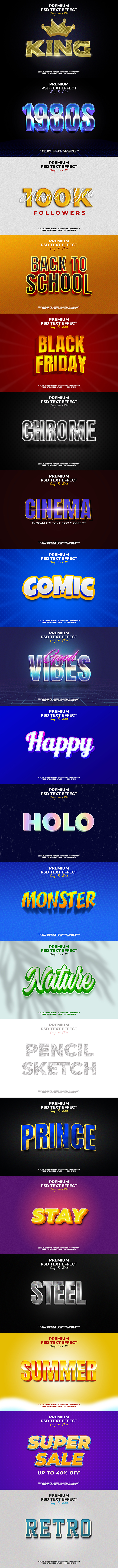 20 Different Styles of Text Effects Vol. 1