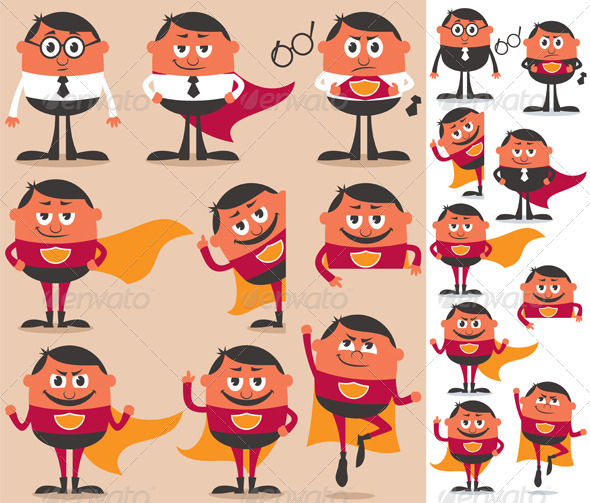 Superhero Set - People Characters