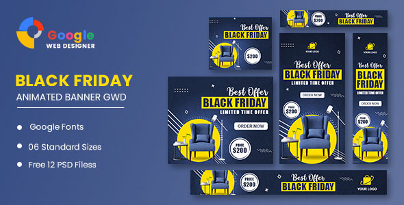 Black Friday Sale Banner HTML5 Banner Ads GWD