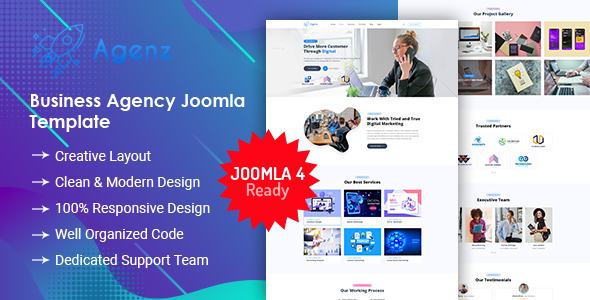 Agenz – Creative Business Agency Joomla 4 Template