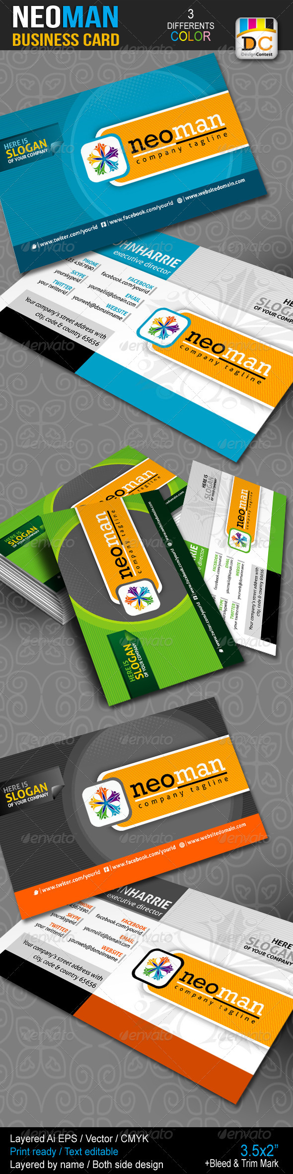 NeoMan Corporate Business Cards - Corporate Business Cards