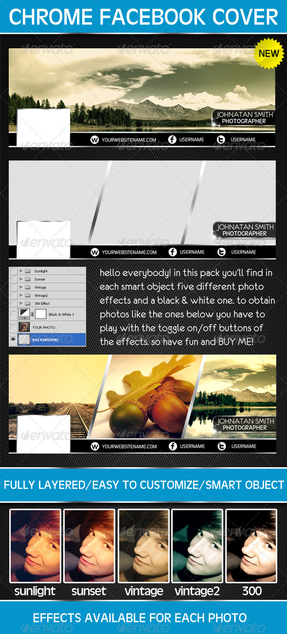 Chrome Facebook Cover - Facebook Timeline Covers Social Media