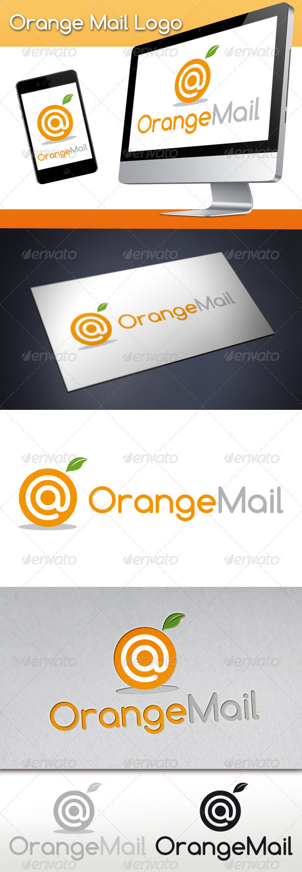 Orange Mail Logo - Nature Logo Templates