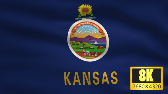 8K Kansas State Flag Background alt