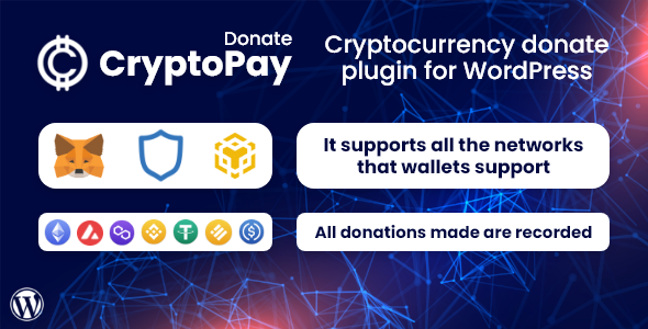 CryptoPay Donate - Cryptocurrency donate plugin for WordPress