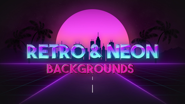 Retro Wave & Neon Backgrounds