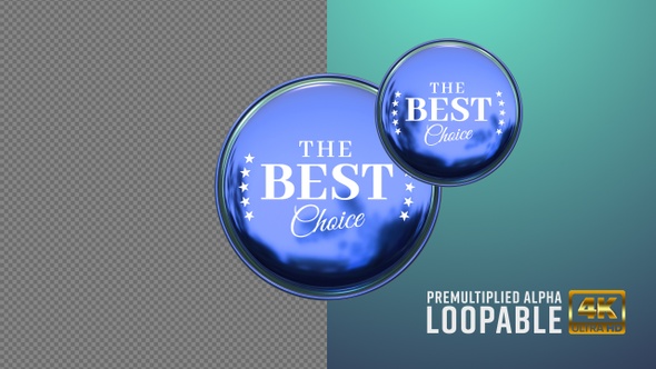 The Best Choice Badge Looping with Alpha Channel alt
