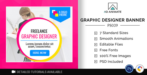 Professional Services | Graphic Designer Banner (PS039) Nulled