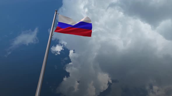 Russian Flag Waving 4K alt