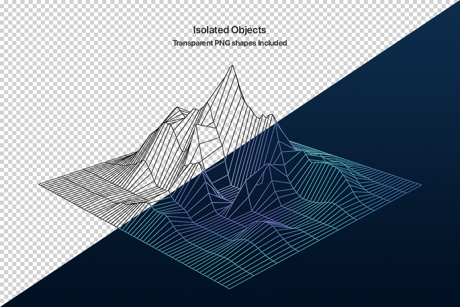 Grid Landscape Brushes Set, Addons GraphicRiver