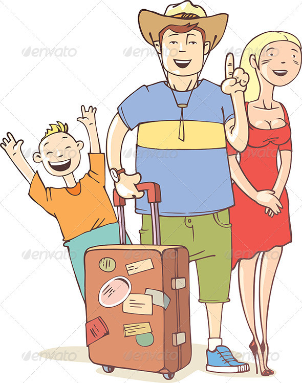 Tourist's Family - People Characters