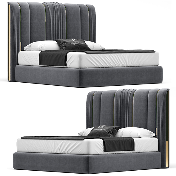 JuliettesInteriors Upholstered Bed - 3Docean 34277644
