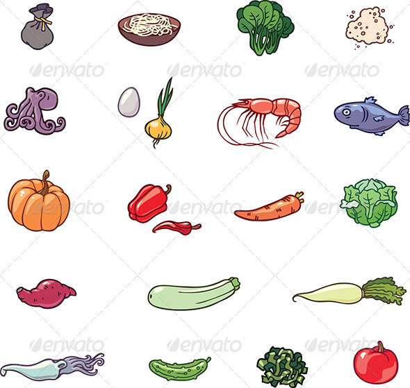 Set of the Food Products - Food Objects