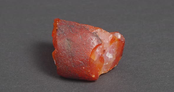 Mineral Carnelian on a Dark Background alt
