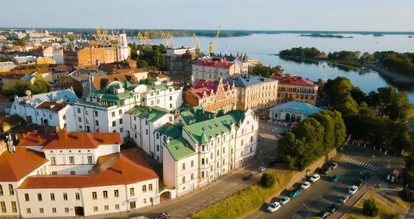 City View From Above to a Vyborg Historic District