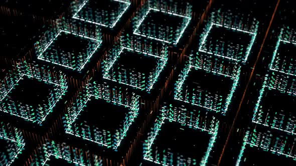 Technological background with the visualization of microcircuit and signals alt