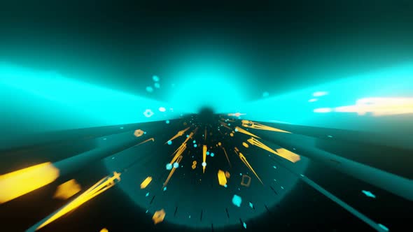 Seamlessly Looped Vj Abstract Trip In Colorful Endless Space Road Background