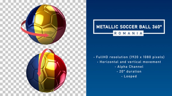 Metallic Soccer Ball 360º - Romania