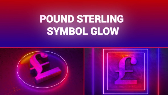 Pound Sterling Symbol Glow