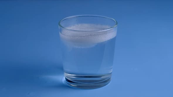 Effervescent Tablet Falls on a Bottom of a Glass alt