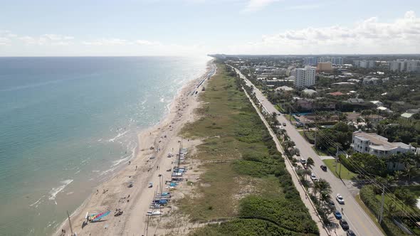 Drone shot of Delray Beach Florida alt