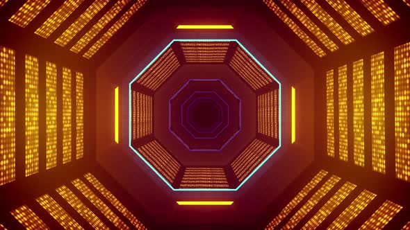 4K Abstract Sci-Fi Tunnel VJ Motion Background || Neon Light Tunnel Free VJ Loops || 4K VJ Loops alt