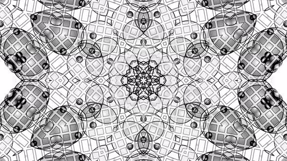 4K animated kaleidoscope-shaped mandala background