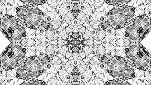 4K animated kaleidoscope-shaped mandala background alt