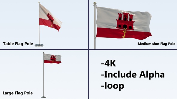 Gibraltar  Flag Pack 4k-Loop  alt
