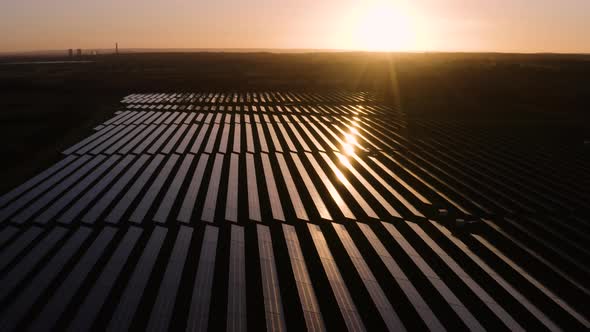 Solar Farm at Sunrise