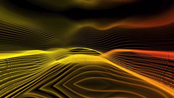 Abstract brown color wavy line animation. Animated wavy line in digital space. A 12