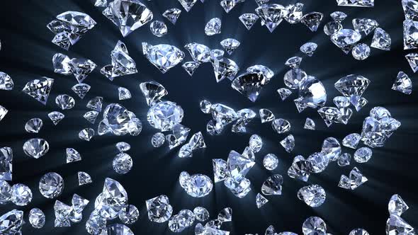 Many Jewelry Diamond Stones Shinning