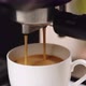 Pouring Coffee Stream From Machine in Cup Home Making Hot Espresso in The Morning - VideoHive Item for Sale