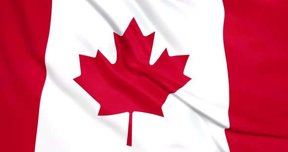 Canada Flag Waving Animation