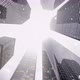 Falling Snow On Skyscrapers Background - VideoHive Item for Sale