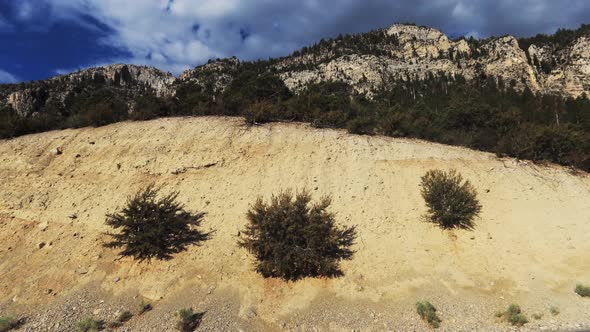 Mount Charleston Nevada under dramatic blue sky alt