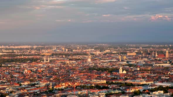 Aerial View of Munich in Germany alt