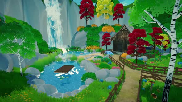 Animated Waterfall and Pond alt