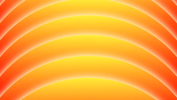 Sunset Geometric Curved Shape Flow Animation, Orange Yellow
