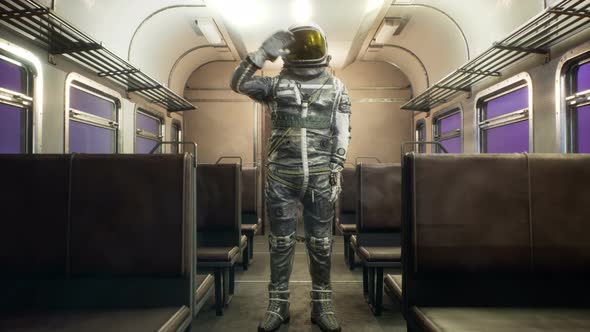 An Astronaut In Interstellar Space Waving alt