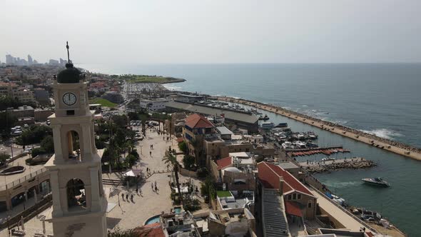 Belltower Jaffa Tel Aviv Israel Aerial View