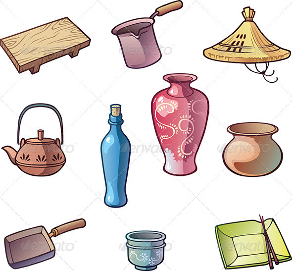 Japanese Traditional Kitchen Utensils - Man-made Objects Objects